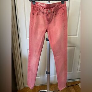 Madewell Women's Skinny Jeans in Coral Pink